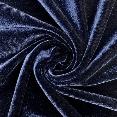 Princess NAVY BLUE Polyester Spandex Stretch Velvet Fabric for Bows, Topknots, Headwraps, Scrunchies, Clothes, Costumes, Crafts - 10001