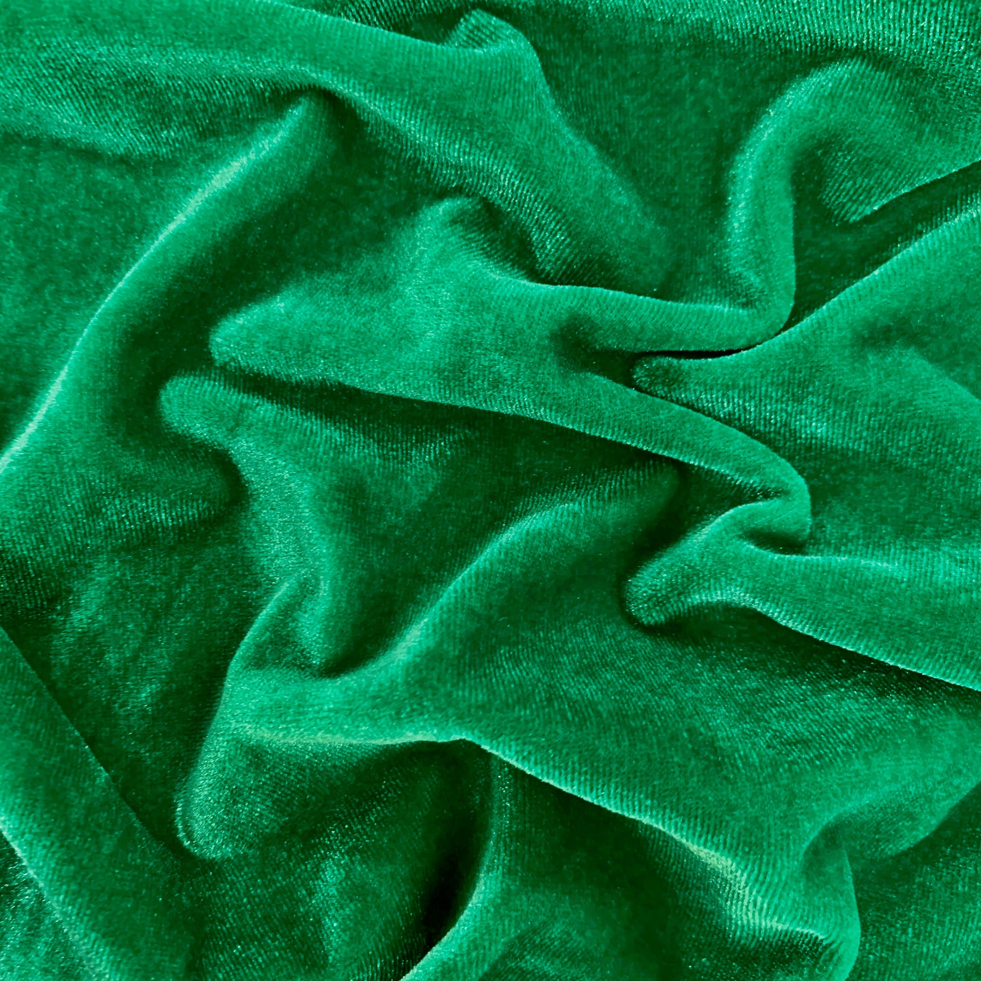 Princess GREEN Polyester Spandex Stretch Velvet Fabric for Bows, Topknots, Headwraps, Scrunchies, Clothes, Costumes, Crafts - 10001