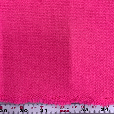Steffi HOT PINK Polyester Spandex Solid Textured Bullet Knit Fabric for Bows, Headwraps, Scrunchies, Clothes, Costumes, Crafts - 10181