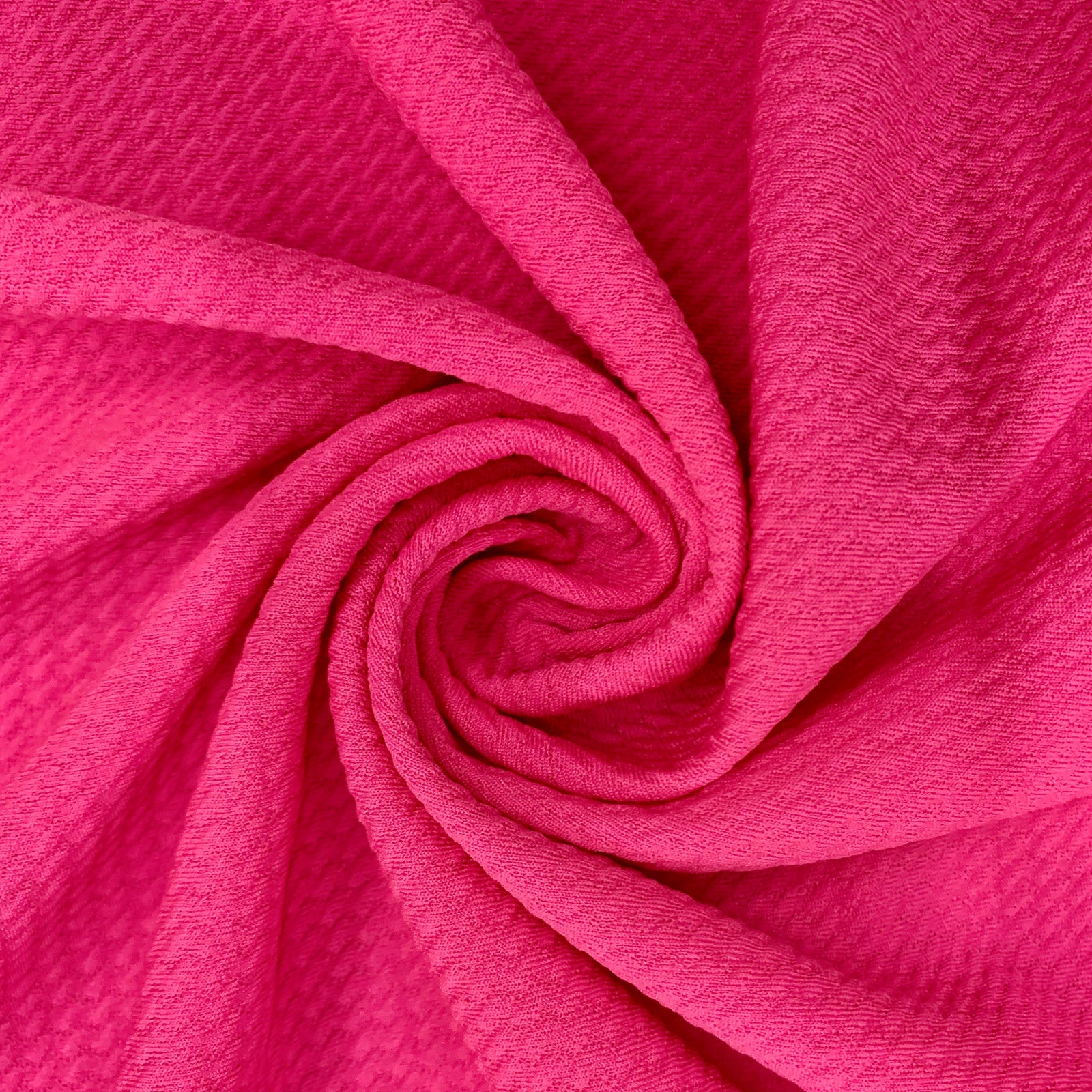 Steffi HOT PINK Polyester Spandex Solid Textured Bullet Knit Fabric for Bows, Headwraps, Scrunchies, Clothes, Costumes, Crafts - 10181