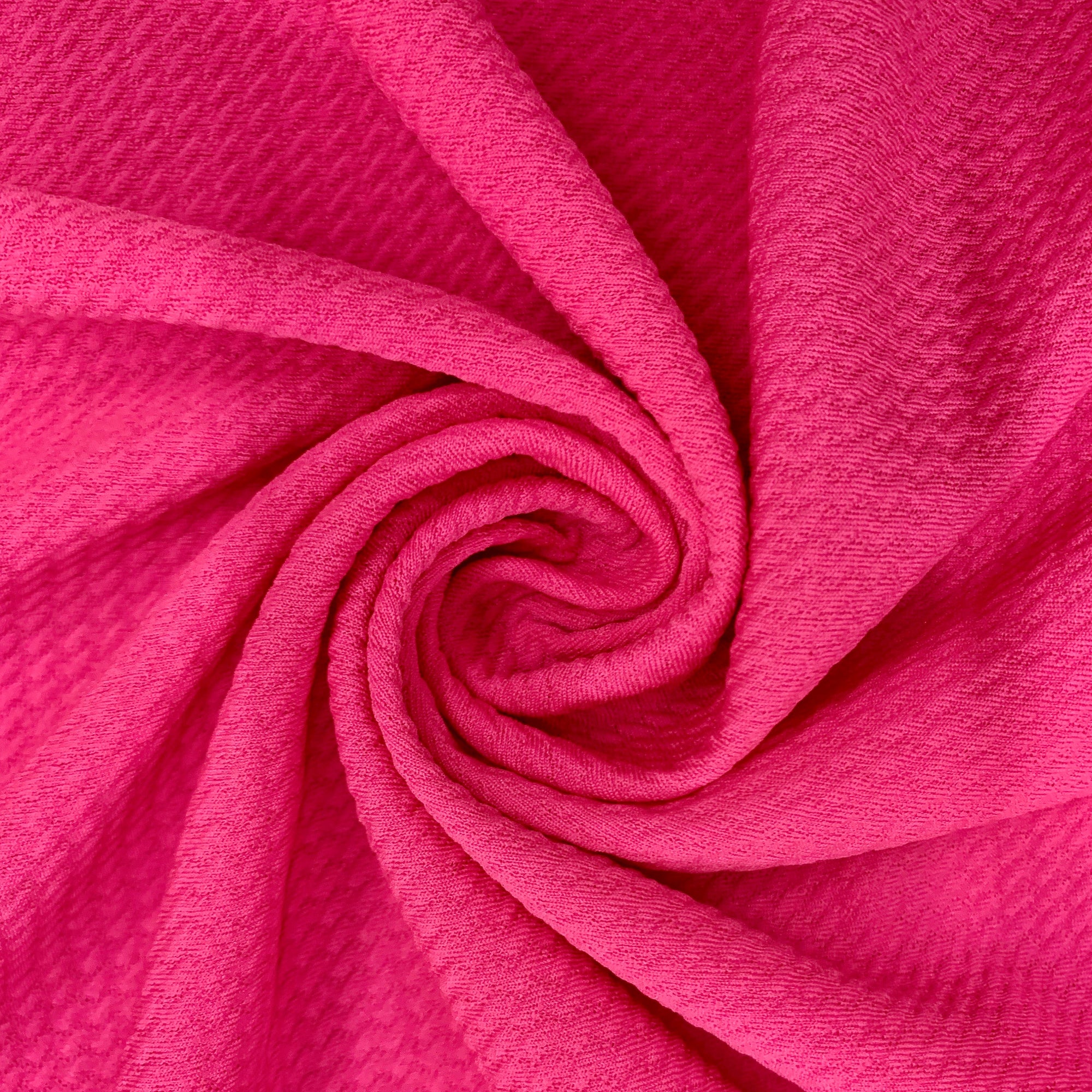 Steffi HOT PINK Polyester Spandex Solid Textured Bullet Knit Fabric for Bows, Headwraps, Scrunchies, Clothes, Costumes, Crafts - 10181