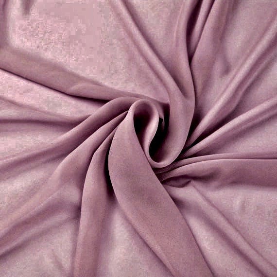 Danielle DARK PINK MAUVE Polyester Hi-Multi Chiffon Fabric by the Yard - 10075