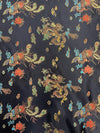 Hope BLACK Dragon Brocade Chinese Satin Fabric by the Yard - 10040