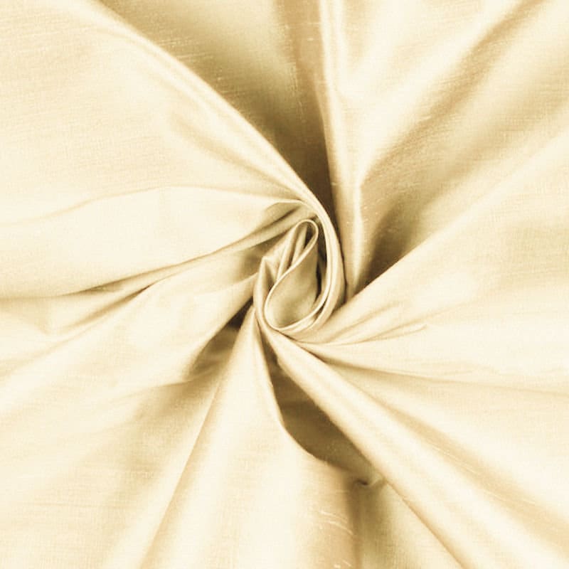 Crystal PALE YELLOW Shiny Shantung Satin Fabric by the Yard for Wedding/Bridal Dresses, Gowns, Lining, Party Decorations, Costumes, Crafts