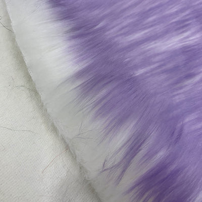 Bristol LAVENDER Tip Candy Shag Long Pile Soft Faux Fur Fabric for Fursuit, Cosplay Costume, Photo Prop, Trim, Throw Pillow, Crafts