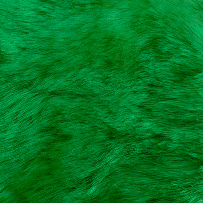 Zahra EMERALD GREEN 0.75 Inch Short Pile Soft Faux Fur Fabric for Fursuit, Cosplay Costume, Photo Prop, Trim, Throw Pillow, Crafts - 10177