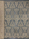 Vivian CHAMPAGNE Polyester Embroidery with Sequins on Mesh Lace Fabric by the Yard for Gown, Wedding, Bridesmaid, Prom - 10003