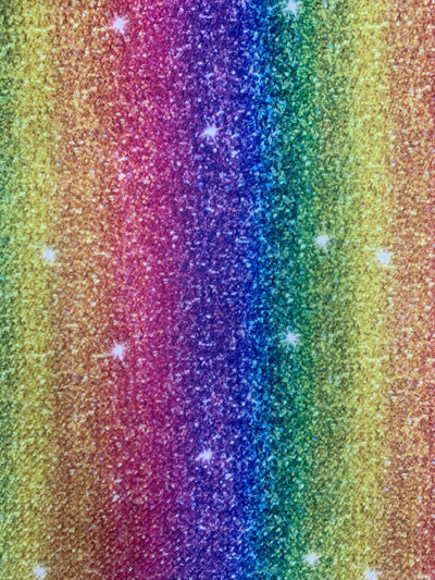 Dorothy RAINBOW Printed Bullet Stretch Fabric for Ribbons, Head Wraps, Top Knots, Scrunchies, Clothes, Costumes, Crafts - 10179