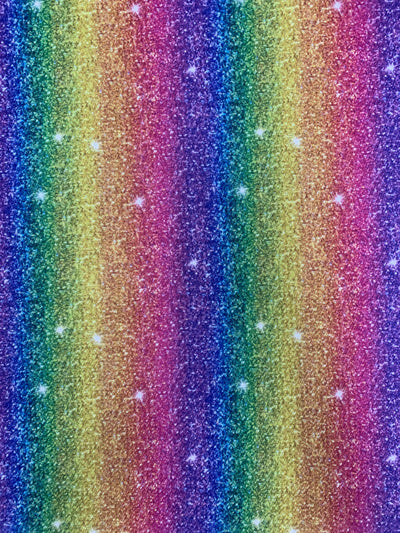 Dorothy RAINBOW Printed Bullet Stretch Fabric for Ribbons, Head Wraps, Top Knots, Scrunchies, Clothes, Costumes, Crafts - 10179