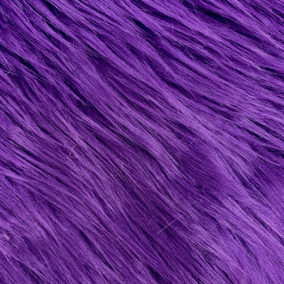 Eden PURPLE Shaggy Long Pile Soft Faux Fur Fabric for Fursuit, Cosplay Costume, Photo Prop, Trim, Throw Pillow, Crafts