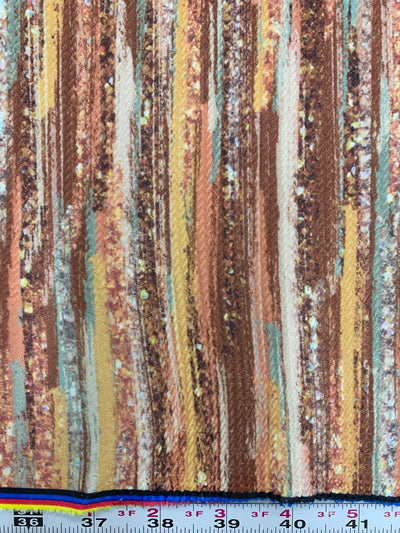 Dorothy BRUSH STROKES Printed Bullet Stretch Fabric for Ribbons, Head Wraps, Top Knots, Scrunchies, Clothes, Costumes, Crafts