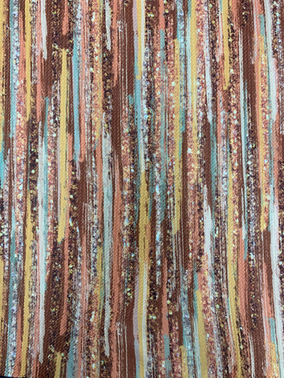 Dorothy BRUSH STROKES Printed Bullet Stretch Fabric for Ribbons, Head Wraps, Top Knots, Scrunchies, Clothes, Costumes, Crafts