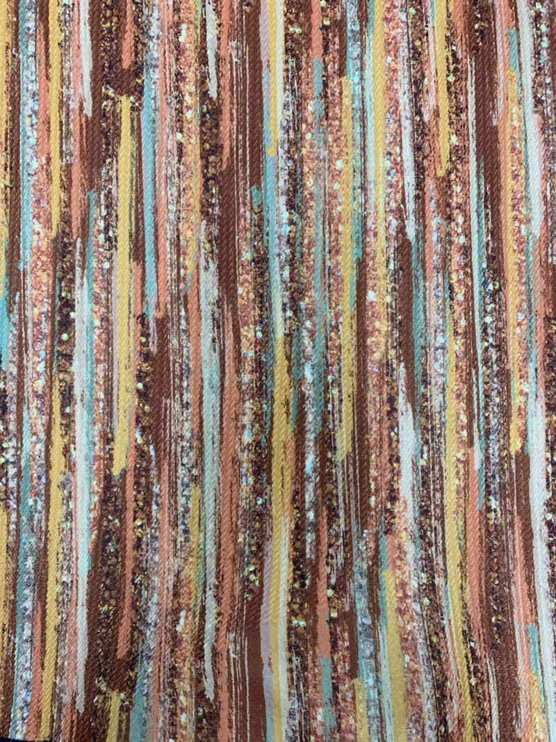 Dorothy BRUSH STROKES Printed Bullet Stretch Fabric for Ribbons, Head Wraps, Top Knots, Scrunchies, Clothes, Costumes, Crafts