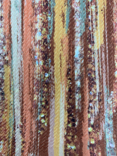 Dorothy BRUSH STROKES Printed Bullet Stretch Fabric for Ribbons, Head Wraps, Top Knots, Scrunchies, Clothes, Costumes, Crafts