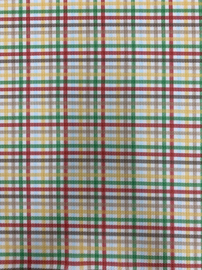 Dorothy PLAID Printed Bullet Stretch Fabric for Ribbons, Head Wraps, Top Knots, Scrunchies, Clothes, Costumes, Crafts - 10179