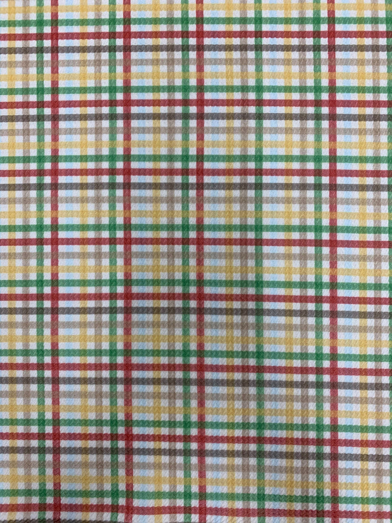 Dorothy PLAID Printed Bullet Stretch Fabric for Ribbons, Head Wraps, Top Knots, Scrunchies, Clothes, Costumes, Crafts - 10179