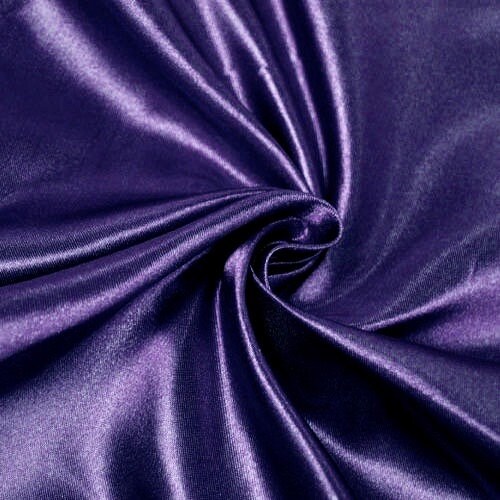 Eliza VIOLET Shiny Heavy Bridal Wedding Satin Fabric by the Yard - 10009