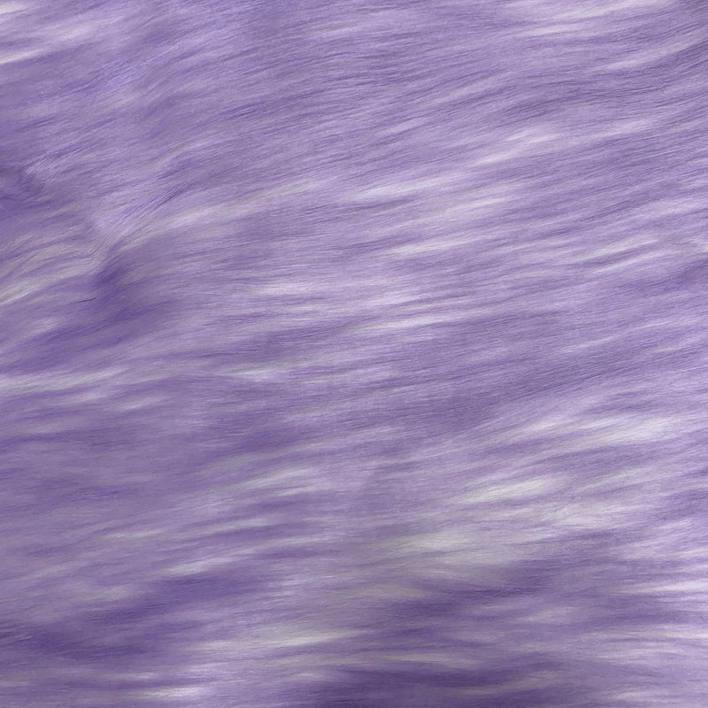 Bristol LAVENDER Tip Candy Shag Long Pile Soft Faux Fur Fabric for Fursuit, Cosplay Costume, Photo Prop, Trim, Throw Pillow, Crafts