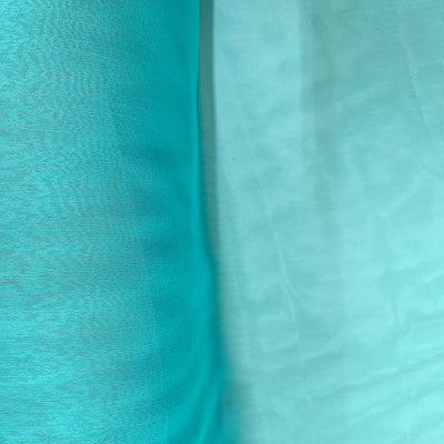 Jolene AQUA Polyester Two-Tone Chiffon Fabric by the Yard - 10135