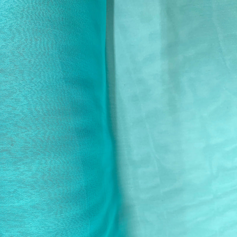 Jolene AQUA Polyester Two-Tone Chiffon Fabric by the Yard - 10135