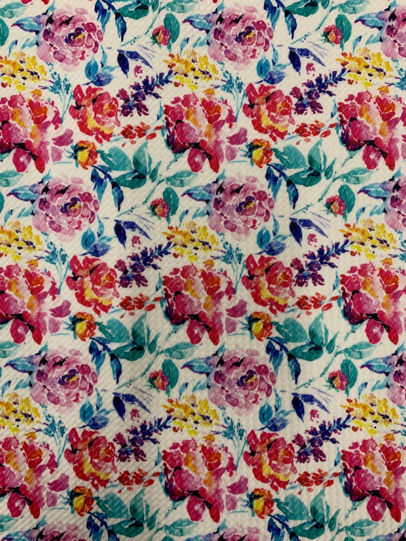 Dorothy FLORAL 1 Printed Bullet Stretch Fabric for Ribbons, Head Wraps, Top Knots, Scrunchies, Clothes, Costumes, Crafts - 10179