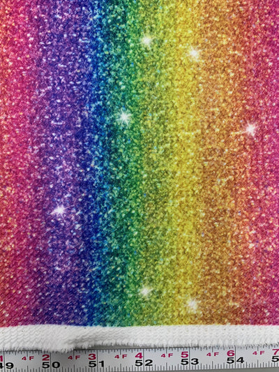 Dorothy RAINBOW Printed Bullet Stretch Fabric for Ribbons, Head Wraps, Top Knots, Scrunchies, Clothes, Costumes, Crafts - 10179