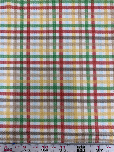 Dorothy PLAID Printed Bullet Stretch Fabric for Ribbons, Head Wraps, Top Knots, Scrunchies, Clothes, Costumes, Crafts - 10179