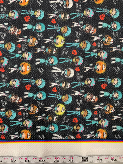 Dorothy DOCTORS & NURSES 3 Printed Bullet Stretch Fabric for Ribbons, Head Wraps, Top Knots, Scrunchies, Clothes, Costumes, Crafts