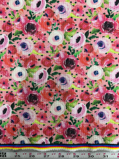 Dorothy FLORAL 3 Printed Bullet Stretch Fabric for Ribbons, Head Wraps, Top Knots, Scrunchies, Clothes, Costumes, Crafts - 10179