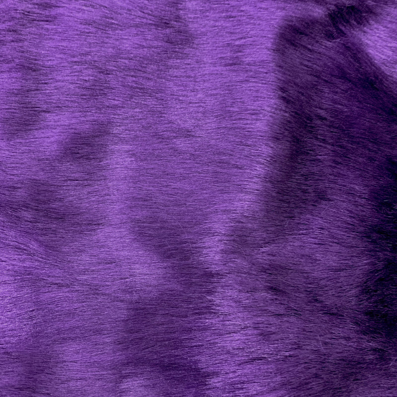 Zahra PURPLE 0.75 Inch Short Pile Soft Faux Fur Fabric for Fursuit, Cosplay Costume, Photo Prop, Trim, Throw Pillow, Crafts - 10177