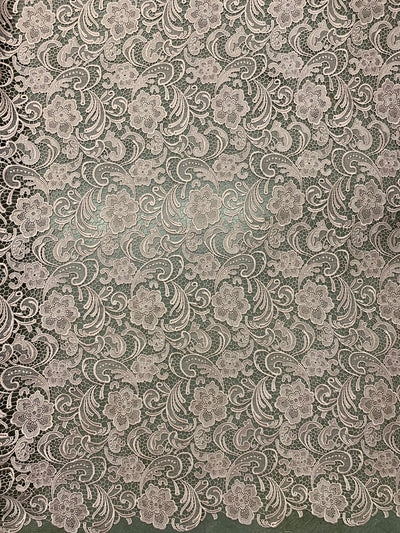 Maggie LIGHT MAUVE Guipure Venice Heavy Lace Fabric by the Yard