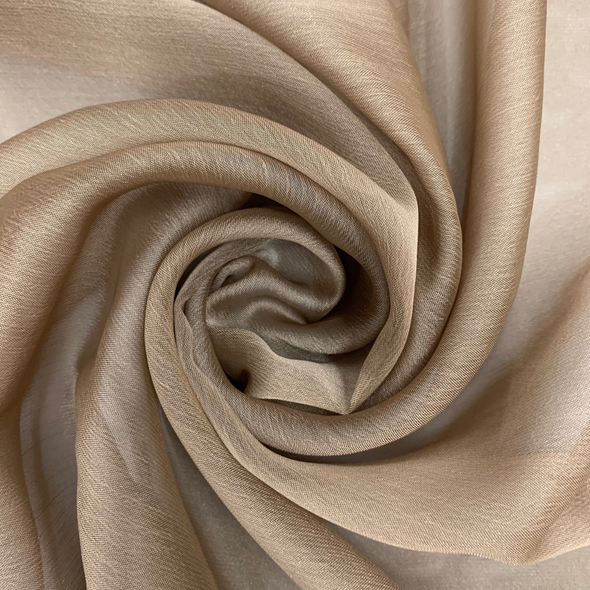 Jolene TOFFEE CREAM Polyester Two-Tone Chiffon Fabric by the Yard - 10135