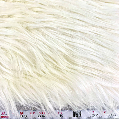 Eden IVORY Shaggy Long Pile Soft Faux Fur Fabric for Fursuit, Cosplay Costume, Photo Prop, Trim, Throw Pillow, Crafts
