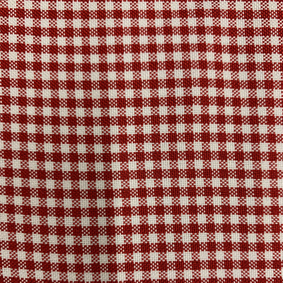 Keira RED Mini Checkered Polyester Poplin Fabric by the Yard - 10048