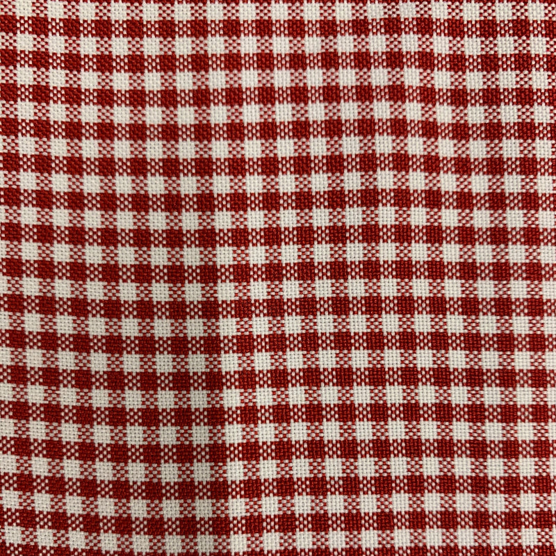 Keira RED Mini Checkered Polyester Poplin Fabric by the Yard - 10048