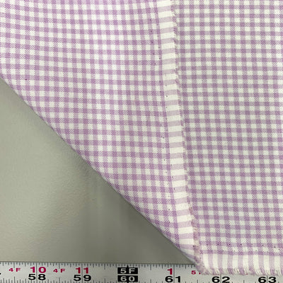 Keira LAVENDER Mini Checkered Polyester Poplin Fabric by the Yard - 10048