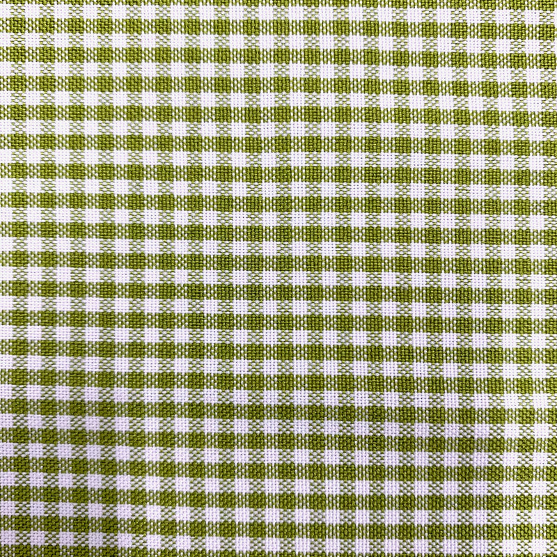 Keira APPLE GREEN Mini Checkered Polyester Poplin Fabric by the Yard - 10048