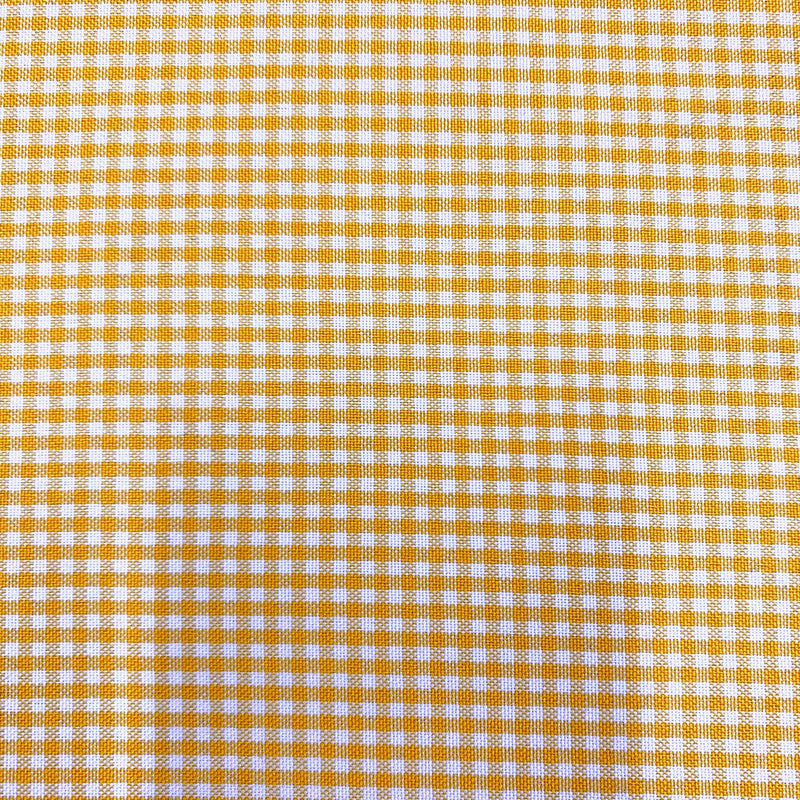 Keira TANGERINE Mini Checkered Polyester Poplin Fabric by the Yard - 10048