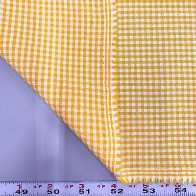 Keira TANGERINE Mini Checkered Polyester Poplin Fabric by the Yard - 10048