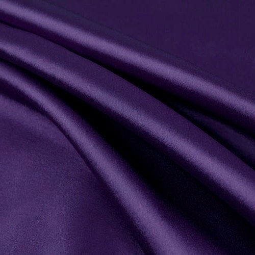 Payton PURPLE Faux Silk Minimal Stretch Charmeuse Satin Fabric by the Yard - 10017