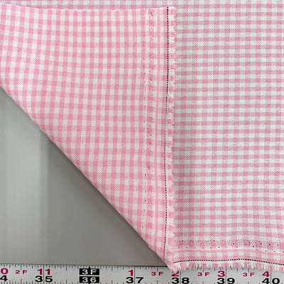 Keira PINK Mini Checkered Polyester Poplin Fabric by the Yard - 10048