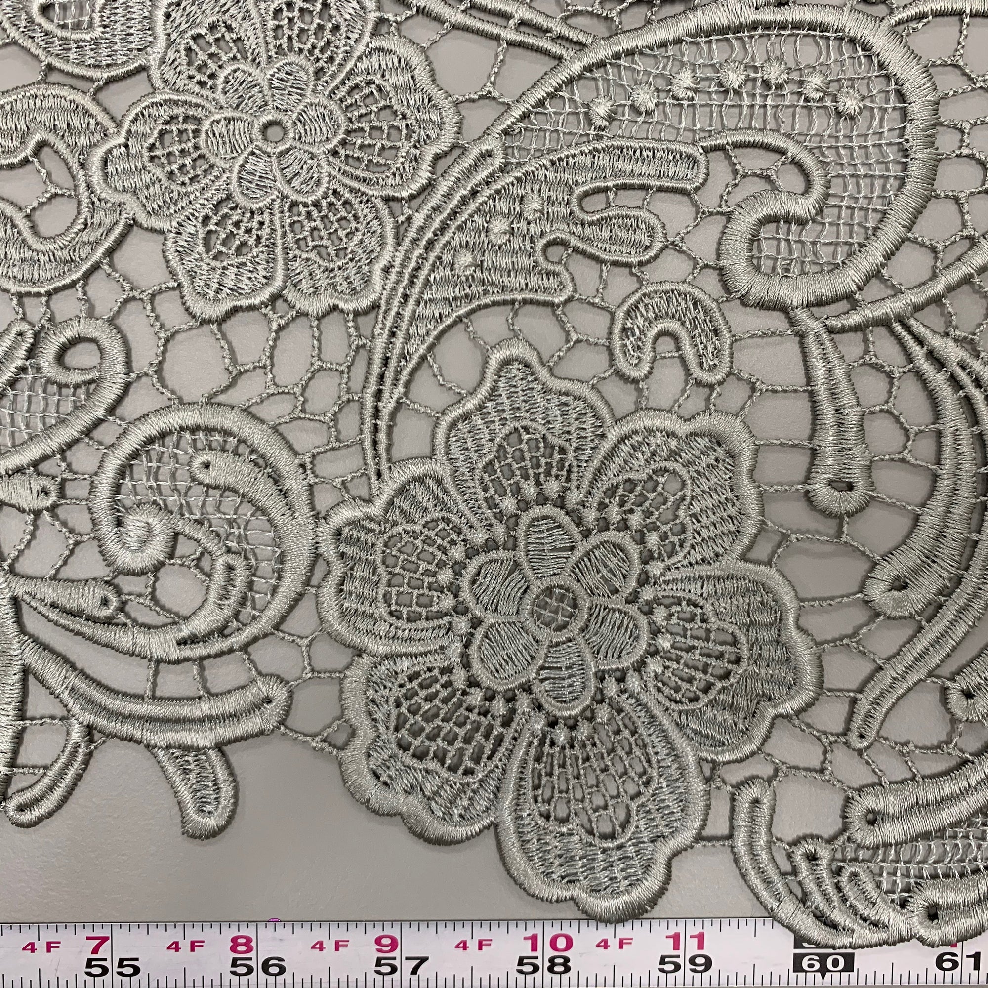 Maggie GREY Guipure Venice Heavy Lace Fabric by the Yard - 10019