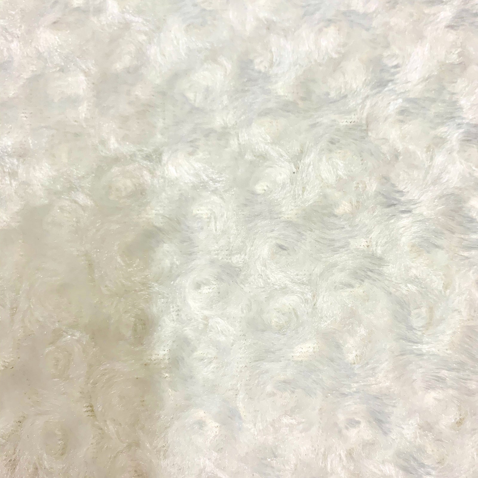 Ruth IVORY Cuddle Minky Rosette Soft Faux Fur Fabric by the Yard - 10083