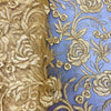 Dakota GOLD Polyester Corded Floral Embroidery on Mesh Lace Fabric by the Yard - 10043