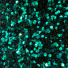 Stephanie TEAL GREEN Overlap Sequins on BLACK Stretch Velvet Fabric by the Yard for Gowns, Apparel, Costumes, Crafts - 10185
