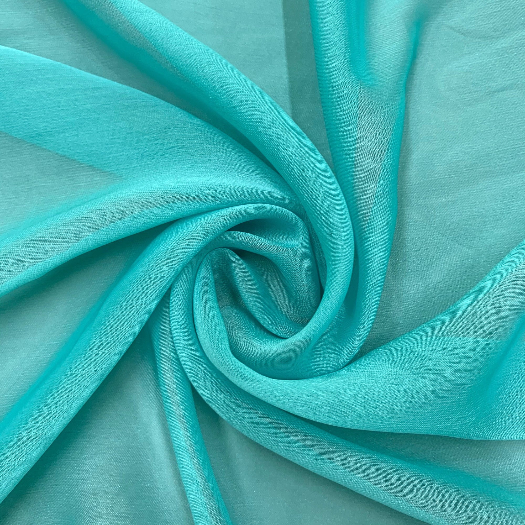Jolene AQUA Polyester Two-Tone Chiffon Fabric by the Yard - 10135