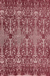 Phoebe PINK Sequins on Mesh Lace Fabric by the Yard - 10062