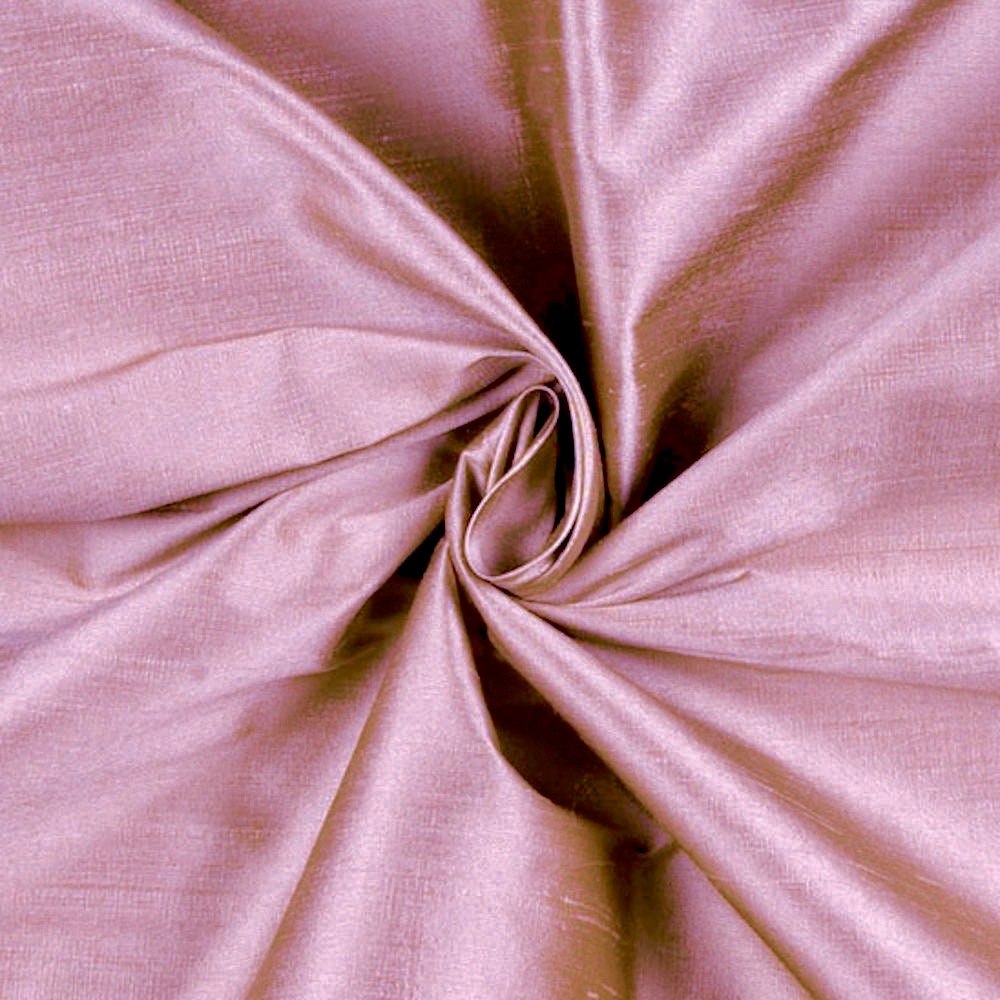 Crystal DUSTY PINK Shiny Shantung Satin Fabric by the Yard for Wedding/Bridal Dresses, Gowns, Lining, Party Decorations, Costumes, Crafts