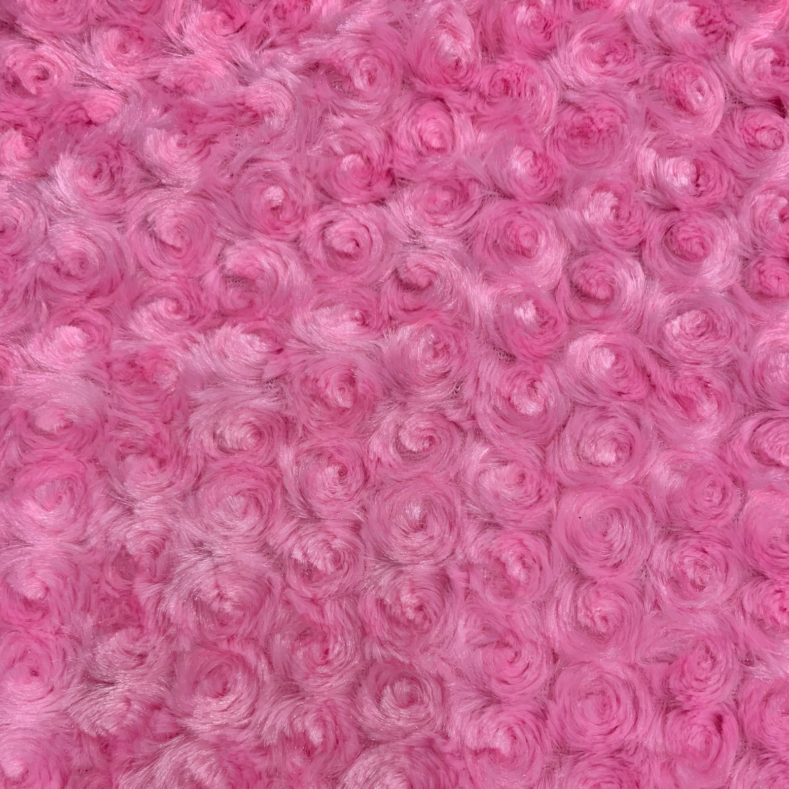 Ruth PINK Cuddle Minky Rosette Soft Faux Fur Fabric by the Yard - 10083