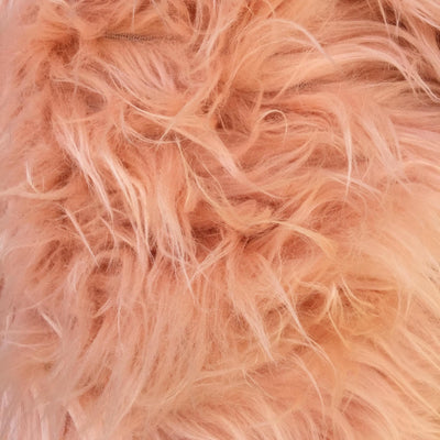 Eden PEACH Shaggy Long Pile Soft Faux Fur Fabric for Fursuit, Cosplay Costume, Photo Prop, Trim, Throw Pillow, Crafts